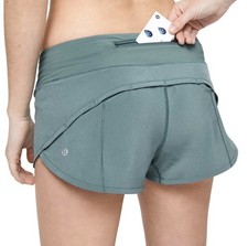 Lululemon Speed Up Lined 2.5” Inseam Blue Green Short Size 6 W7AO6R picture
