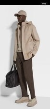 NWT $6950 Zegna Oasi Cashmere Cima Overjacket, Beige, 54 IT picture