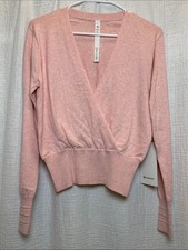 Lululemon Crossover Ribbed Waist Sweater - Heathered Dew Pink picture