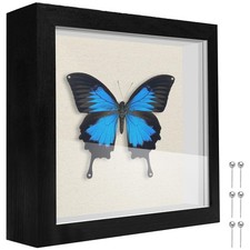 TOUYINGER 5x5 Small Shadow Box Frame with Soft Linen Back (Black, 5x5, Black picture