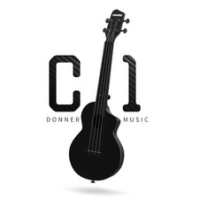 Donner C1 Concert Ukulele 23 inch Carbon Fiber Ukelele + Gig Bag Online Lessons picture