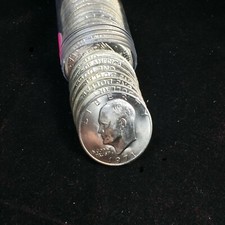 1971-S 40% Silver Eisenhower Ike Dollars Business Strike 20 Coin Roll  picture