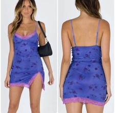Motel Rocks Coti Dress In Lilac Rose with Lilac Lace  Fairycore Boho Sz M - NEW picture
