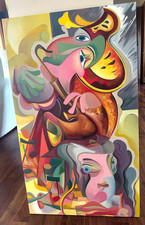 CUBISM ORIGINAL OIL PAINTING on CANVAS 