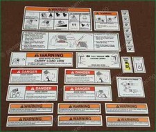 BOBCAT SKID STEER Warning Laminated Decals Stickers 25PC Set Kit Turbo High Flow picture