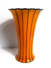 Antique Loetz Michael Powolny Tango Glass Vase Ausführung 157 Orange Black 1914 picture