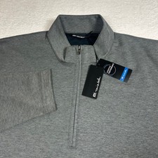 NEW Travis Mathew TM Coveside 1/4 Zip Pullover Golf Sz XL Dark Grey Heather NWT picture