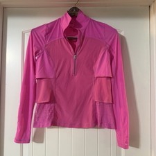 Lululemon Sun Runner Hybrid Pullover Shirt 3/4 Top Women’s Size 6 Pow Pink Light picture
