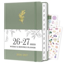 2026-2027 Planner, Weekly & Monthly Calendar with Tabs, 8.5