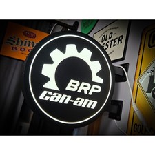 BRP Can-Am Round LED Light Box | USB Powered Garage Sign | RGB Option picture