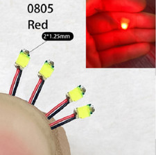 0805 Red Yellow Blue Green White Orange Warm SMD Led Pre-wired For Model 30CM 3V picture