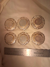 WEBSTER Co.  Set of 6 Sterling Silver (.925) Salt Cellars, Gilt Wash picture