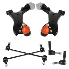 6Pc Lower Control Arms Ball Joint Sway Bar Link Tie Rods Kit picture