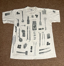 Kansas City BBQ Graphic Tee Men’s L Gray vintage AOP picture