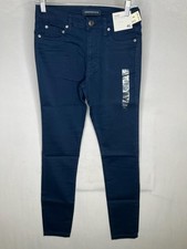 Aeropostale High Rise Jegging Jeans Womens 4 Tall Blue Dark Wash Stretch NEW picture