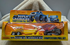 1987 Matchbox Super Chargers Ford Roadster DOC CRUSH Monster Truck Pull Set NEW picture