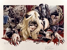 Catwoman - Pat Evangelisti Museum-Quality Hand-Signed 9x13 Art Print LE 100 +COA picture
