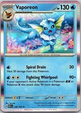Vaporeon Holo Rare SV: Scarlet & Violet 151 134/165 NM picture