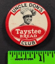 Vintage Uncle Don's Taystee Bread Pinback Pin picture