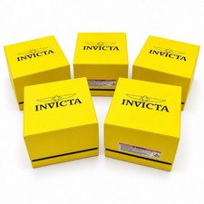 Lot of 5 Invicta Yellow Watch Boxes Empty Original Presentation Storage Cases #1 picture