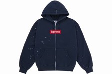 Supreme x Maison Margiela MM6 Navy Blue Box Logo Zip Up hoodie picture