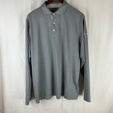 KJUS Ashton Polo Mens 2XL Grey Micro Houndstooth Long Sleeve UPF 50+ picture