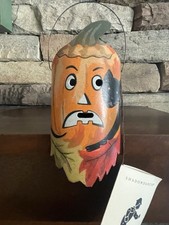 SIGNED Edna Oar Young SHADOWDANCER Halloween PUMPKIN Luminary RARE Collectible picture