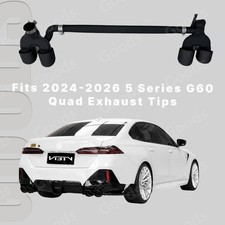 Fits BMW 5 Series G60 2024-2027 VTEN Gloss Black Quad Exhaust Tips Rear Upgrade picture
