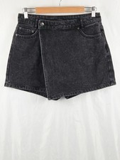 Future Collective Alani Noelle Gray Acid Wash Y2K Denim Skort Shorts Size 4 picture