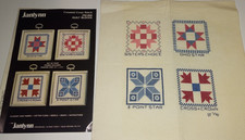 Janlynn Counted Cross Stitch kit 50-808 Quilt Blocks completed piece frame ready picture