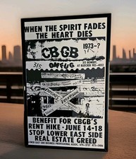 Ramones, Talking Heads, the Police, Patti Smith 1970s CBGB Framed Concert Poster picture