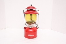COLEMAN MODEL 200A SINGLE MANTLE LANTERN MADE IN USA 1960s AMBER GLOBE picture