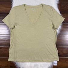 Madewell Women's Size XL 100% Cotton Softfade V Neck Short Sleeve Tee T Shirt picture