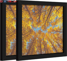 8x8 Picture Frame in Black Set of 2 Display Pictures 8”x8” Wall Mounting Fram picture