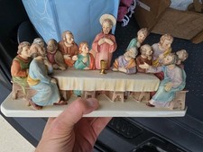 1950s? Goebel Sacrart Last Supper Figurine Jesus w/disciples Germany UNGER picture
