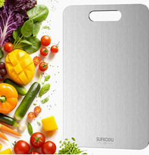 SUFKODU 100% Pure Titanium Cutting Board 13x8 - Bacteria Resistant, Odor-Free picture
