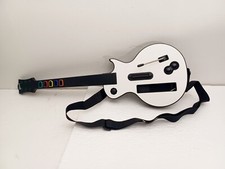 Wii Guitar Hero Gibson Les Paul White Wireless Guitar w/ Strap Back Cover WORKS picture