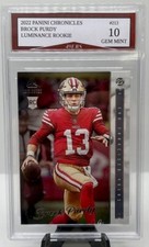 2022 Panini Chronicles Brock Purdy Luminance Rookie Card  picture