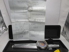 Vintage UTICA Dial Indicating Torque Wrench Tool w/ Case Instructions USA picture