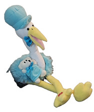 Rare Vintage PBC International Special Delivery Stork Bear Animated Plush Works picture