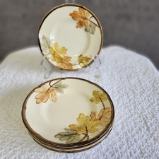 Set Of 4 Vtg Franciscan October Fall Leaves 6.25
