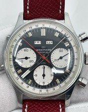 Vintage Wakmann Triple Date Chronograph 72.1309.70 Valjoux 730 37mm Serviced picture