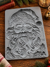 Iron Orchid Designs Saint Nick IOD Silicone Mould, Gray Resin Casting Mold picture