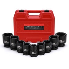 1” Drive Spindle Axle Nut Impact Socket Set 1