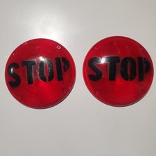 (2) Grote 9009 STOP Lenses Vintage Classic Truck Bus picture