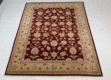 Handknotted Wool Rug 9x11 Fine Large Burgundy Ivory Traditional Botanical Carpet picture