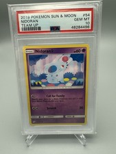 PSA 10 Graded Nidoran Pokemon Team Up 54/181 GEM MINT nice picture