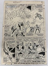 X-MEN #33 pg 20 ORIGINAL COMIC ART ROTH 1967 ALL 5 X-MEN picture