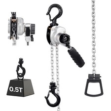 Uimoso Manual Lever Chain Hoist 1/2T 1100lbs 20ft Lift Durable Alloy Steel picture