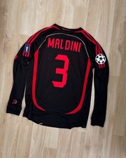 AC Milan 2007 Paolo Maldini 3 Long Sleeve Black Soccer Jersey picture